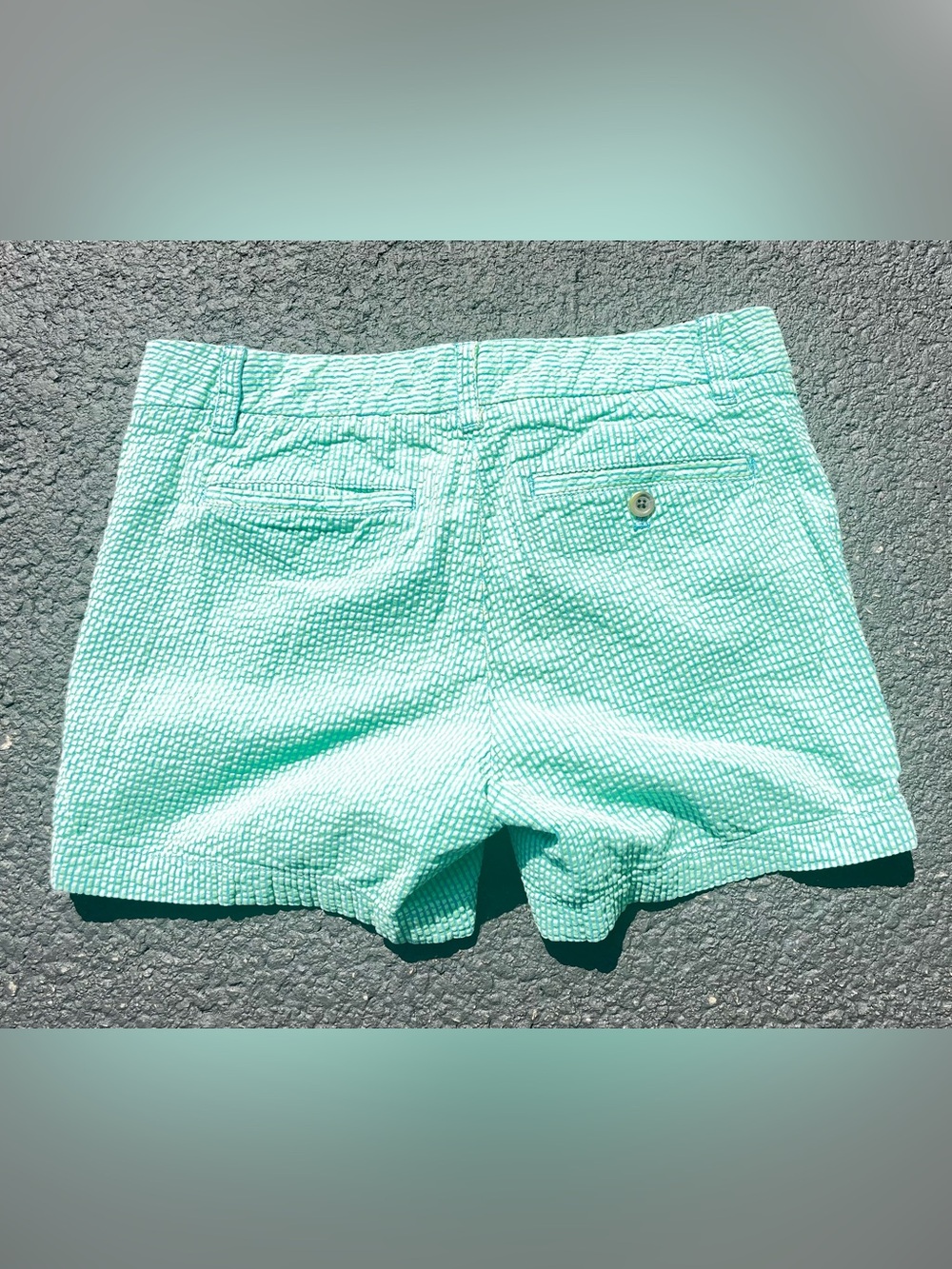 J.Crew Women’s Mint Seersucker Bermuda Textured Chino Shorts Size 4 - Picture 8 of 8